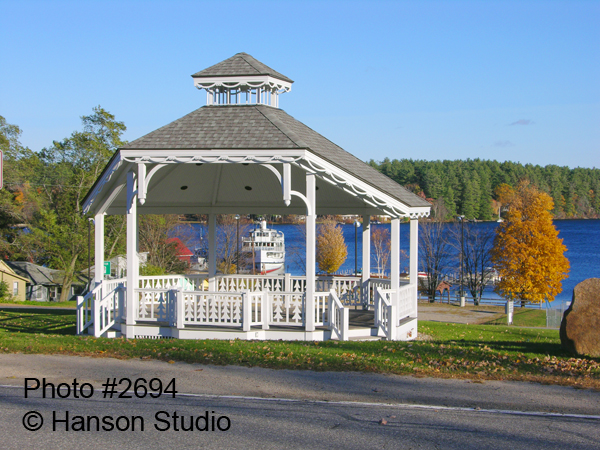 Center Harbor, NH - Gazebo - Fall with M/S Mt. Washington
